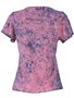 Blusa Manga Curta Feminina Adulto Estonada 31618 Vanton Rosa E Marinho