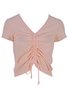 Blusa Manga Curta Feminina Adulto Lisa V559M Vila Flor Papaya