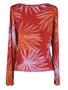 Blusa Manga Longa Feminina Adulto Estampada V495M Vila Flor Vermelho