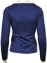 Blusa térmica Feminina Decote Redondo Ellegante Marinho