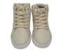 Bota Feminina Juvenil Casual Holográfico MDIBK80 Mendii Creme e Dourado