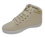 Bota Feminina Juvenil Casual Holográfico MDIBK80 Mendii Creme e Dourado