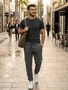 Calça De Moletom Jogger Masculina 30938 Fatal Cinza Mescla