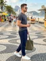 Calça De Moletom Jogger Masculina 30938 Fatal Marinho