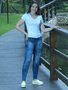 Calça Jeans Feminina Adulto Mancha Frontal 5549/549 Dinar Azul Jeans