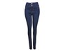 Calça Jeans Feminina Adulto Skinny Com Cós Alto 5474 Max Denim Jeans Escuro