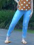 Calça Feminina Adulto Detalhe Barra 5559/559 Dinar Azul Jeans 40