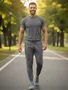 Calça Masculino Adulto Spandex A801 Stile Cinza