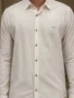 Camisa Manga Longa Casual Slim Efeito Masculina 1530022 Ogochi Bege