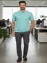 Camisa Polo Em Piquet Lisa Masculina PPML-113 Code Blue Verde Água