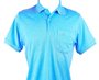 Camisa Polo Masculina Adulto Mannga Curta com Bolso Lisa 7629 Sigosta Azul Claro