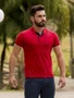 Camisa Polo Masculina Adulto Manga Curta Lisa 10706 Sigosta Vinho