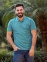 Camisa Polo Masculina Adulto Manga Curta Piquê Com Bolso 7629 Sigosta Verde Tropical