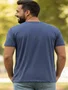 Camiseta Básica Tamanho Especial Masculina CBEM-203 Blue Bay Concept Marinho Mescla