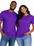Camiseta De Algodão Unissex HT 102 Har Têxtil Roxo