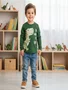 Camiseta Infantil Masculina 1-3 Dinossauro 55925 Brandili  Verde Militar