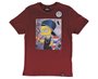Camiseta Manga Curta Masculina Juvenil Estampa Bart Simpsons 31525 Vanton Vinho