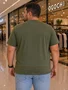 Camiseta Manga Curta  Masculina Plus Size 6000012 Ogochi Verde Militar