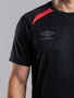 Camiseta Manga Curta Unissex Adamant U13TW00573 Umbro Preto e Vermelho