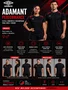 Camiseta Manga Curta Unissex Adamant U13TW00573 Umbro Preto e Vermelho