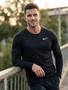 Camiseta Manga Longa Dry Fit Running FB7070 Nike Preto