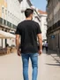 Camiseta Masculina Com Relevo 48.101 Onda Federal Preto