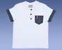 Camiseta Masculina Infantil 1-3 Manga Curta com bolso 1000073961 Carinhoso Branco