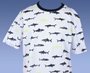 Camiseta Masculina Infantil 4-8  Manga Curta Estampa Tubarão 5CRC Hering Branco