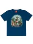 Camiseta Masculina Infantil 1/3  Dino Rock 1001075 Kyly Azul