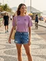Camiseta Selo Rio Open 10 Anos Feminina Adullto F12L01290 Fila Lilás