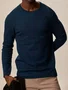 Camiseta Slim Canelada Masculina 1000006660 Malwee Marinho