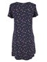 Camisola Manga Curta Feminina Adulto De Malha Estampa Cogumelo V506M Vila Flor Marinho