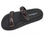 Chinelo Feminino Adulto Camurça Onça 5507.101 Moleca Preto e Grafite