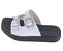 Chinelo Flatform Feminino Adulto Moleca 5506.101 Branco e Preto