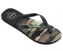 Chinelo Masculino Havaianas Top Camuflada Preto e Verde Olive