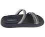 Chinelo Slide Feminino Adulto Tiras com strass 5469.135 Moleca Branco/Preto