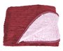 Cobertor Canelado Casal Liso Com Sherpa 1,80m X 2,20m Texfine Bordo