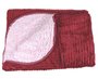 Cobertor Canelado Casal Liso Com Sherpa 1,80m X 2,20m Texfine Bordo