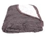 Cobertor Canelado Casal Liso Com Sherpa 1,80m X 2,20m Texfine Marrom