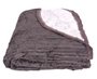 Cobertor Canelado Casal Liso Com Sherpa 1,80m X 2,20m Texfine Marrom