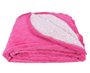 Cobertor Canelado Casal Liso Com Sherpa 1,80m X 2,20m Texfine Pink
