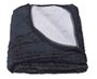 Cobertor Canelado Casal Liso Com Sherpa 1,80m X 2,20m Texfine Preto