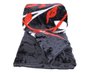 Cobertor Casal Raschel 2,20m x 2,40m Texfine Preto e Vermelho