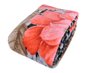 Cobertor Casal Raschel 2,20m x 2,40m Texfine Flores Vermelho e Preto