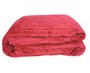 Cobertor De Casal Canelado 100% Poliéster 1,80m X 2,20m  Luster Corttex Vermelho