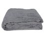 Cobertor De Solteiro Canelado 100% Poliéster 1,50m X 2,00m  Luster Corttex Cinza