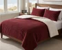 Cobredom Casal 220X240 Sherpa Dupla Face Canelado Texfine Bordo