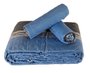 Colcha Casal 03 Peças 2,20X2,40 Attuale Corttex Azul