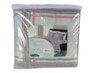 Colcha Casal 03 Peças 2,20X2,40 Attuale Corttex Cinza Claro