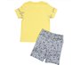 Conjunto Masculino Infantil 1-3 Camiseta e Bermuda Estampa Folhas 1000074122 Carinhoso Amarelo e Mescla